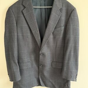 Brooks Brothers 346 Mens Plaid Wool Blazer Jacket Size 43 L